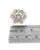 Diamond Open Cut Snowflake Ring in White and Yellow Gold